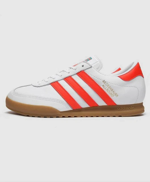 ADIDAS ORIGINALS MENS Beckenbauer All Round Trainers White / Orange £  - PicClick UK