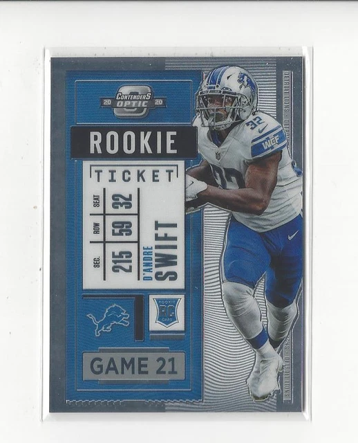 2020 Panini Contenders Optic #70 D'Andre Swift RC Rookie Lions