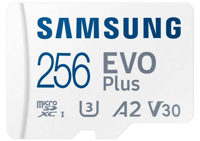 Tarjeta de memoria flash Samsung EVO Plus 256 GB MicroSD Micro SDXC C10 4K-Ultra HD wf
