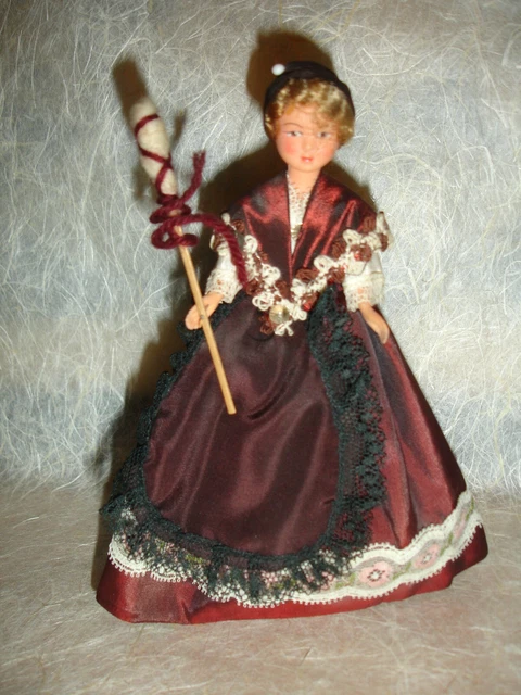 Poupée Facteur Vintage 35 Cm - Feutrine Laine, Années 60/70 - Figurine Rétro Rare