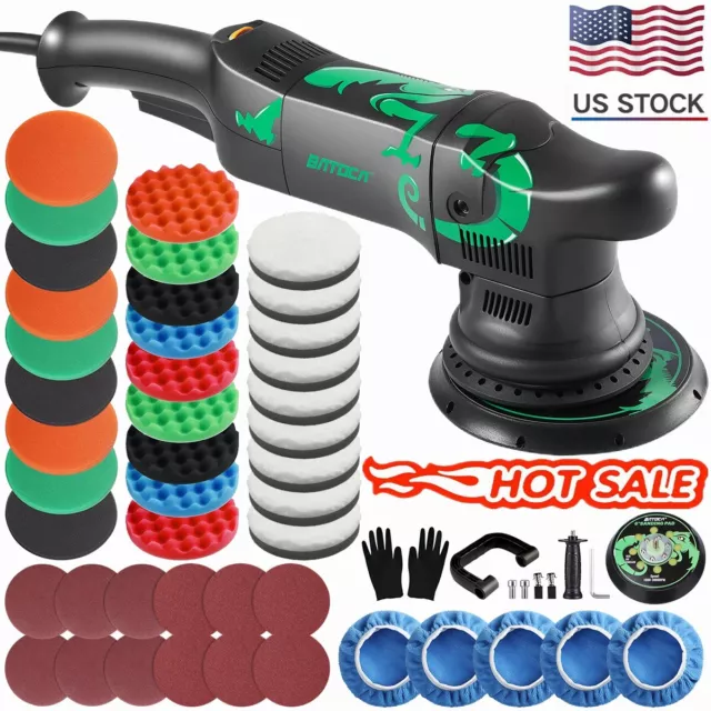 Dual Action Car Polisher Buffer Sander Orbital DA Polishing Machine Kit & 6" Pad
