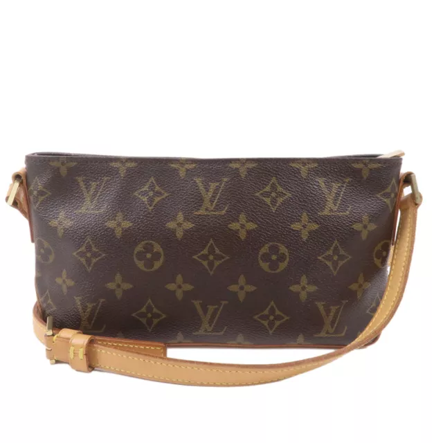 Authenticated Used Louis Vuitton Crossbody Shoulder Bag Monogram Trotter  Brown Canvas M51240
