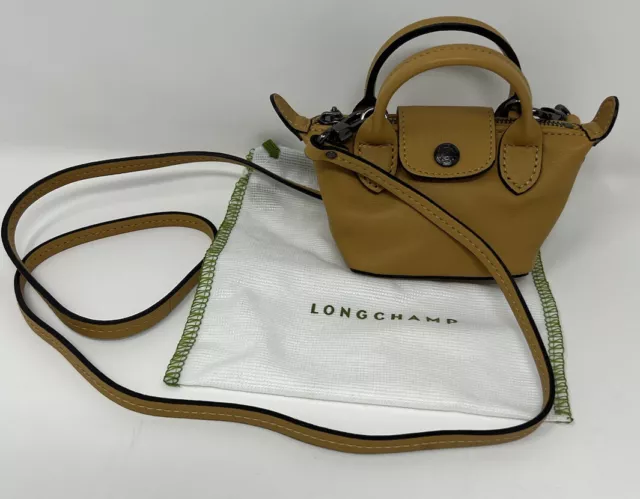 AUTH NWOT $590 Longchamp Le Pliage Cuir Medium Leather Top Handle