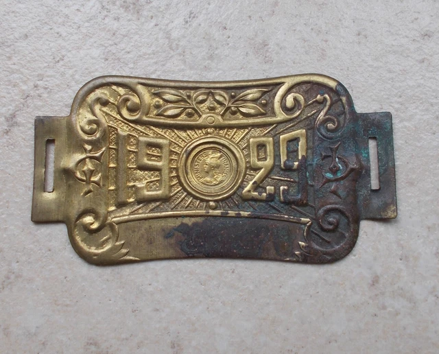 ANCIENNE PLAQUE FISCALE taxe impot sur les velos velocipedes 1938 (1