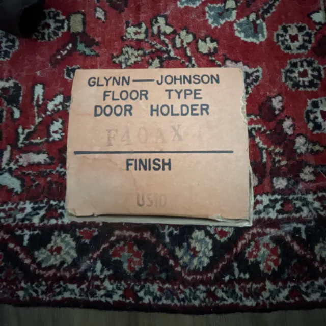 Glynn Johnson Floor Type Commercial Door Holder F40AX, US10, Brushed Brass 3