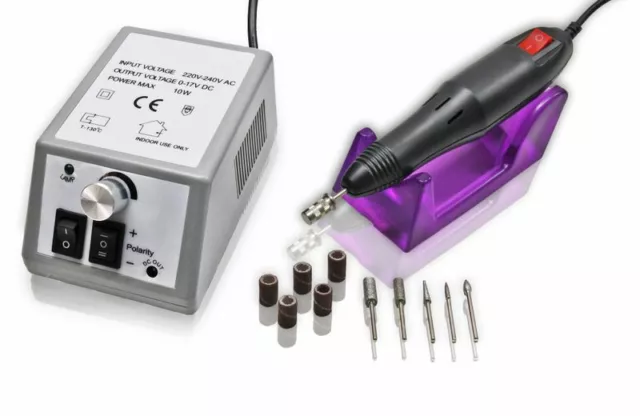 Nagelstudio Nagelfräser Set Fräser Maniküre  Pediküre Elektrisch Naildesign 12W