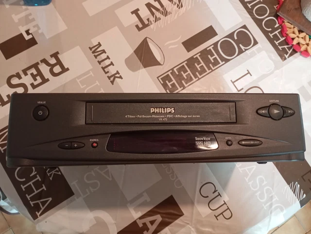 Magnétoscope Philips VR 420 – Avec Cassette VHS, Fonctionne, Pour Collection