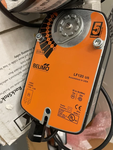 Belimo LF120-S Spring Return Damper Actuator+ 1” Threaded Valve Body