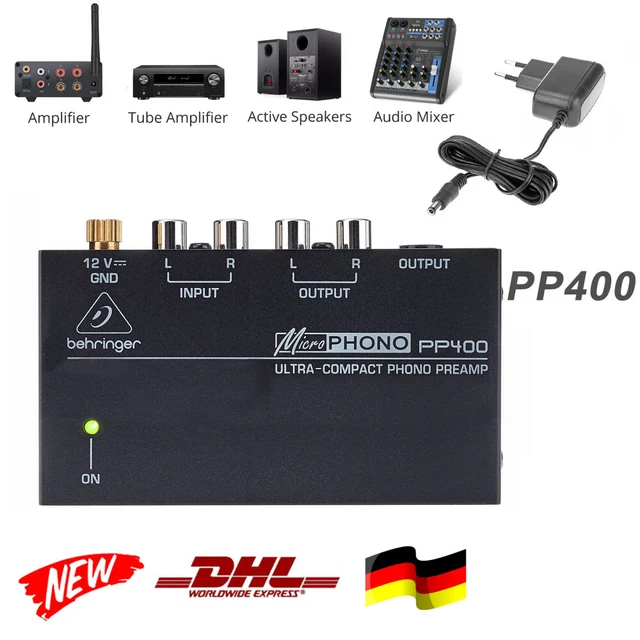 Preamplificatore Per Giradischi Fono PP500P, Mini Preamplificatore Fonografico Stereo