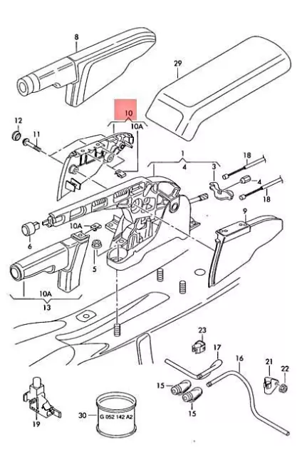 Nuevo Ajuste De Palanca De Freno Audi Ttrs Coupé Roadster Tt Tts 8J0711464A6Ps Genuino