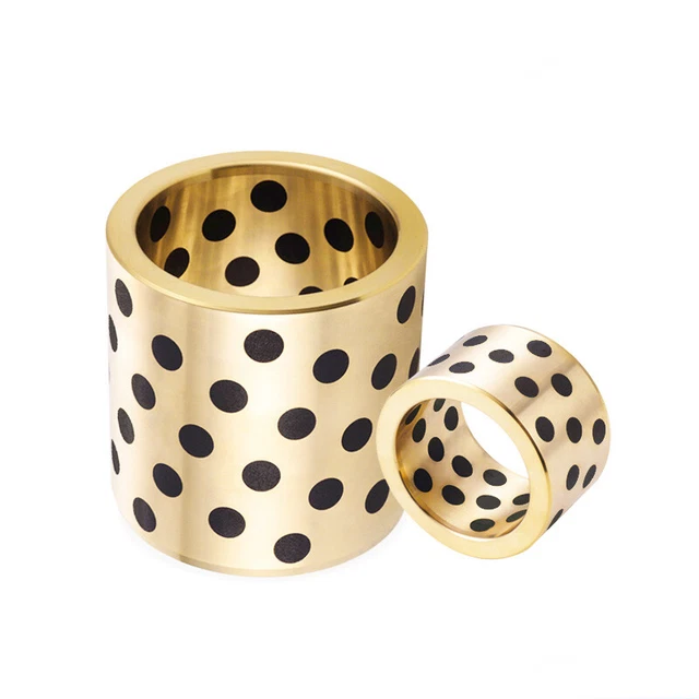 Φ 6mm~65mm Bore Self Lubricating Bearing Bushings Brass Graphite Sliding Bearing