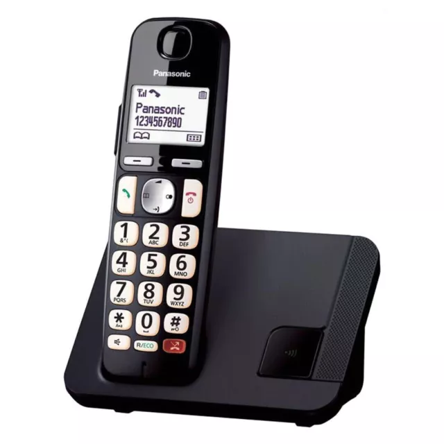 TELEFONO FISSO CORDLESS PANASONIC con vivavoce per anziani casa portatile  design EUR 44,99 - PicClick IT