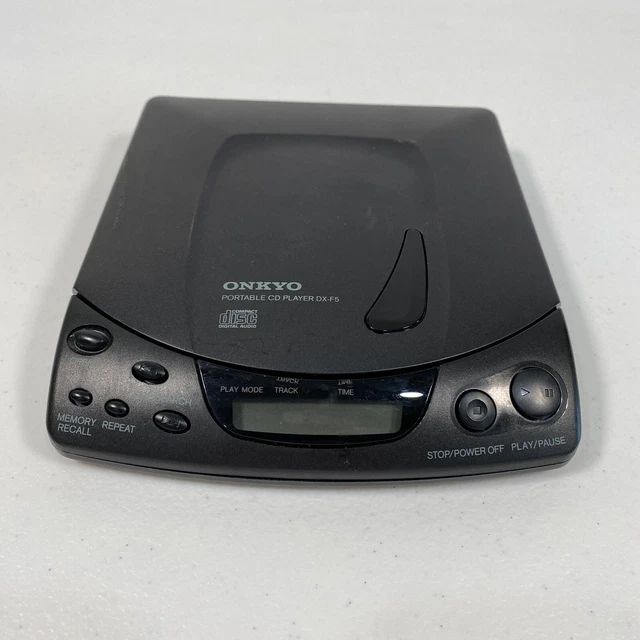 VINTAGE ONKYO PORTABLE CD Player Onkyo DXF5 Black Disc Player Tested