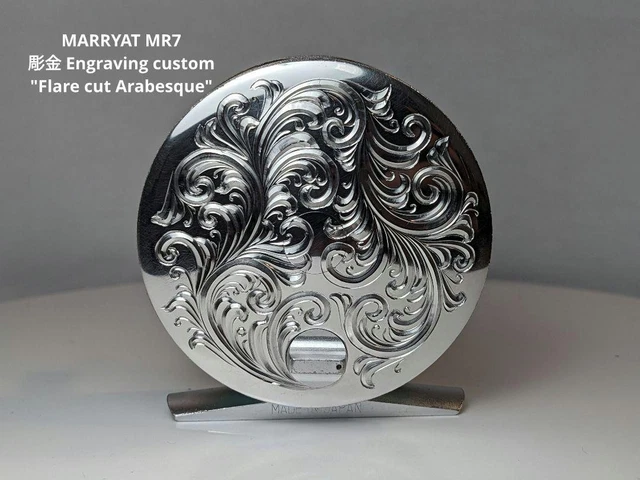 は*る様 SMITH MARRYAT MR7 彫金 Engraving Arab SMITH MARRYAT MR7 Metal Engraved Arabesque Fly Reel Used