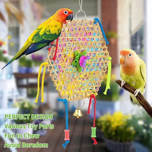 Photo inspiration: Fresh Look at Hexagonal Bird Foraging Shredding Toy Bird Toys For Parrot Conure