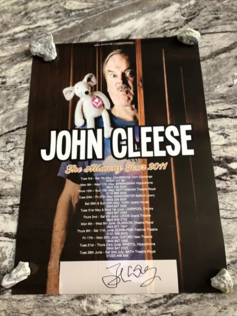 John Cleese Hand Signed 2011 Tour Poster 11.5”x16.5”