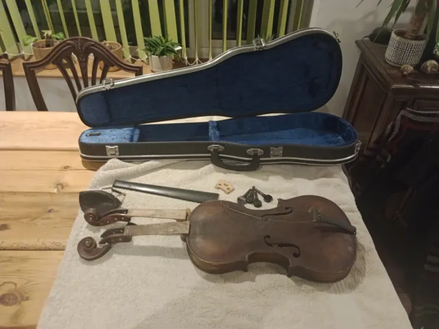 Vintage Jacobus Stainer Sticker Violin 4/4 For Refurbishment