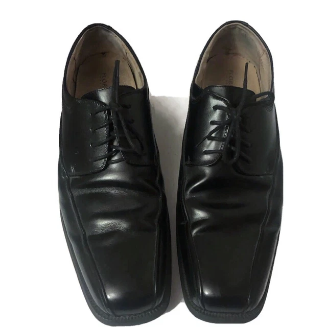 FLORSHEIM COMFORTECH BLACK Leather Mens Dress Shoes Sz10 D $18.95 ...