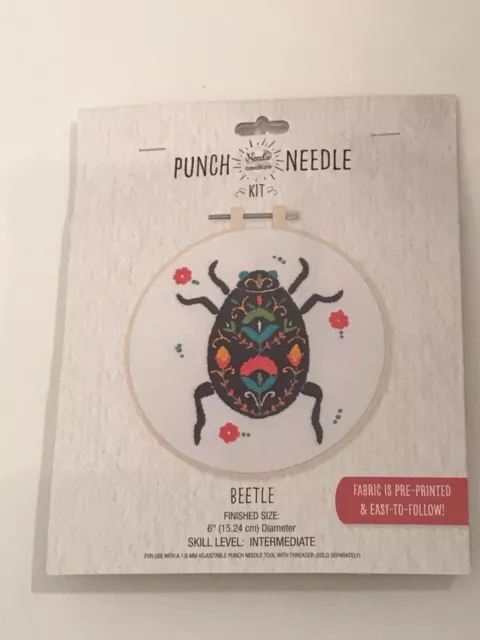 Needle Creations Punch Needle Kit Beetle Nip