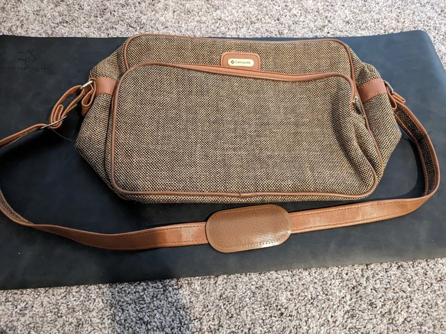 *Vintage - SAMSONITE - BROWN TWEED - Carry-On LUGGAGE Shoulder Bag - NICE!