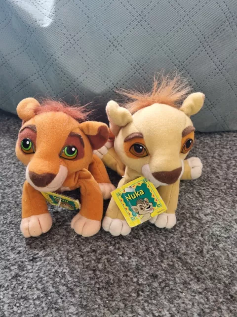 LION KING 2 Simbas Pride NUKA KOVU Two Plush Soft Toys Cubs Tags Disney ...
