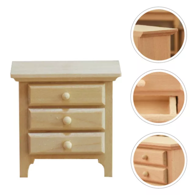 Bedside Table Dollhouse Living Room 112 Ornament Furniture Kids Miniature