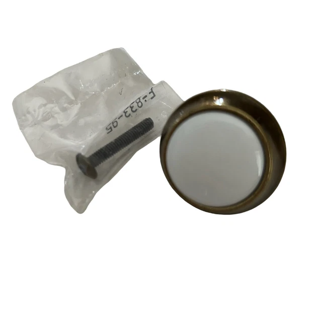 "Bouton antique en laiton blanc Amerock BP-651-30 centre céramique 1-1/4"