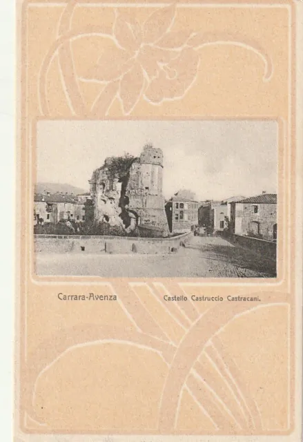 Carrara Avenza Castello Castruccio Castracani Veduta D'epoca Formato Piccolo