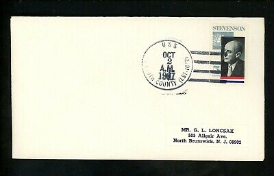 US Naval Ship Cover USS Monmouth County LST-1032 Vietnam War 1967