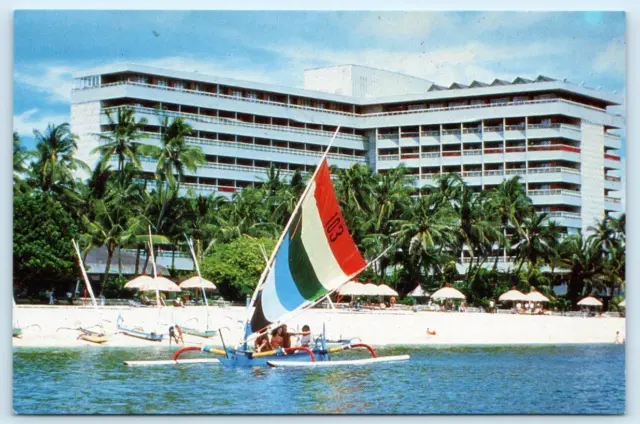 SANUR, BALI Indonesia ~ HOTEL BALI BEACH Resort Beach  4"x6" Postcard