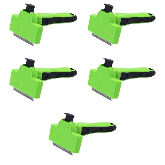 5pcs Haustierpinsel zum Absetzen des Haares Haustier Deshedding Comb Dog Coms