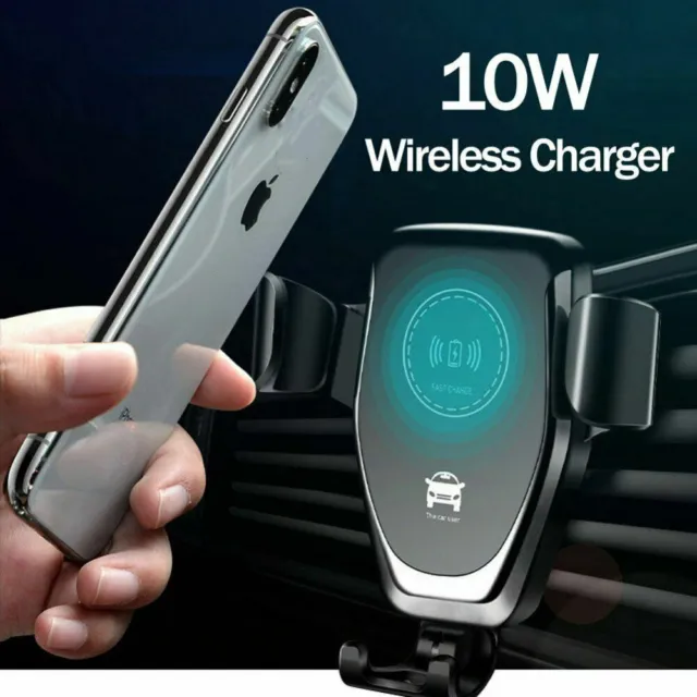 Qi Auto Wireless Charger Handy Halterung Induktionsladegerät Clamping KFZ 10W