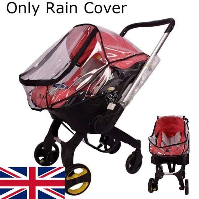 Baby Car Seat Carrier Rain Cover For Doona, Baby Stroller Transparent Travel Car