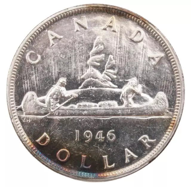 1946 Canada silver dollar nice AU+