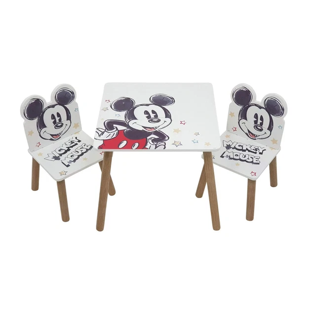 Baby Vivo Set Table D'Activités Enfant Avec 2 Chaises En Bois - Plateau Tournant Noir/Blanc - Max