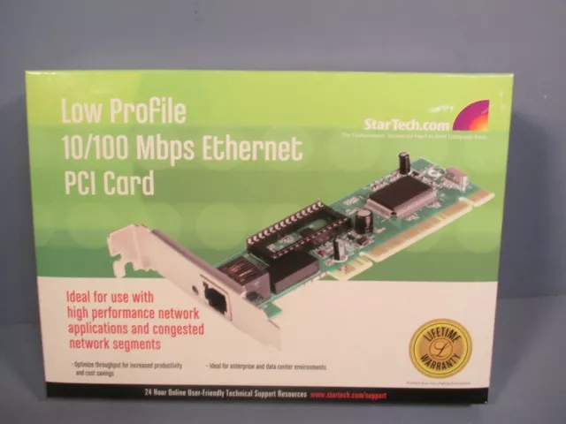 Tarjeta PCI de red Ethernet StarTech de 1 puerto de bajo perfil 10/100 Mbps ST100SLP