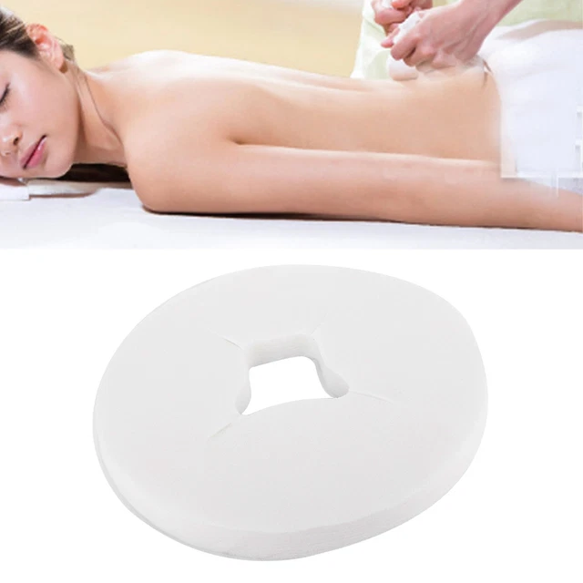 100Pcs Face Massage Cover Pad Disposable Salon SPA Face Hole Pillow Mat SD3