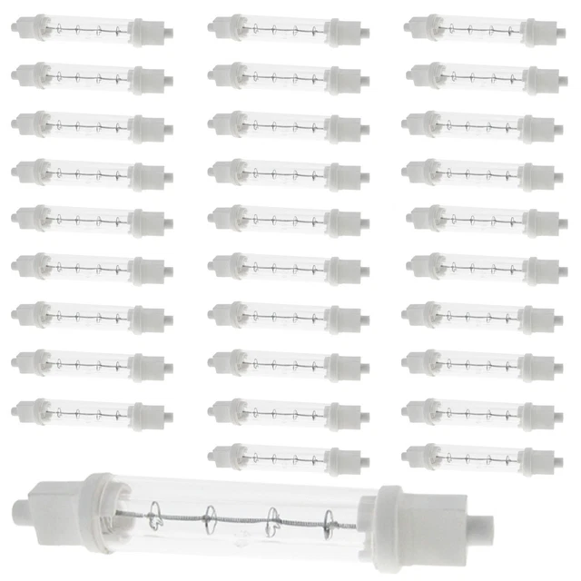 UMMANTELTE WÄRMELAMPE GLÜHBIRNEN 30 x LEBENSMITTELSICHERE PORTALLEUCHTEN 200W 120 mm R7 PUSH-PASSFORM