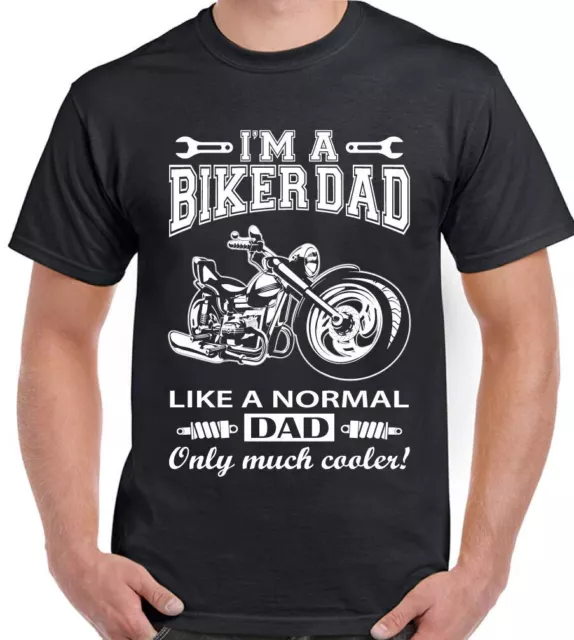 Biker Dad T-Shirt Mens Funny Motorbike Father's Day Birthday Bike Motorcyle Im A