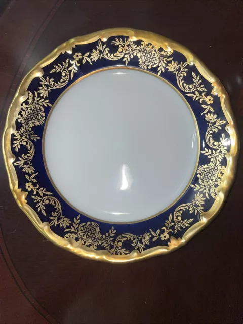 Weimar Katharina 20003 Echt Kobalt Blue Swirl Gold 7.5" Dessert Plate Pristine