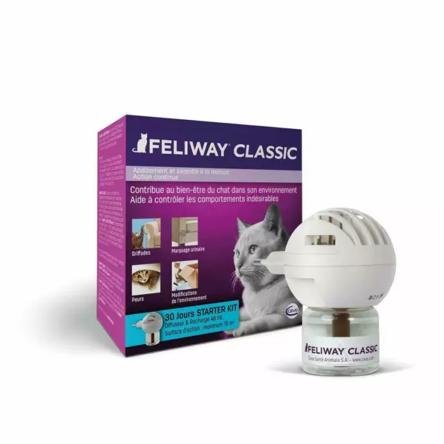 FELIWAY Classic – Anti-stress pour Chat – Diffuseur + Recharge 48 ml