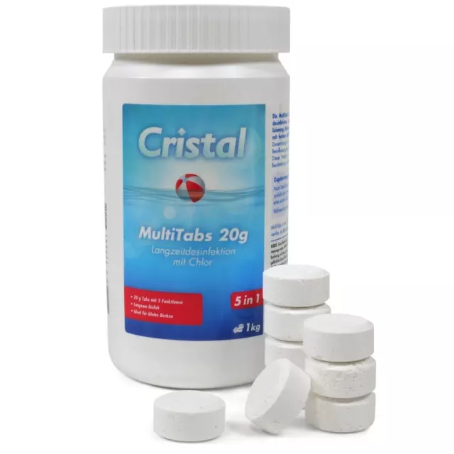 CRISTAL Multitabs Chlore 5 IN 1 (20g) 1,0kg Multifunktionstabletten