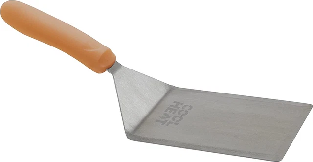 TNH-63, 5'' X 6'' Stainless Steel Turner with Cutting Edge, Offset and Orange Ny