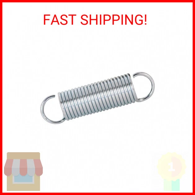 Prime-Line SP 9610 Extension Spring, Spring Steel Construction, Nickel-Plated Fi