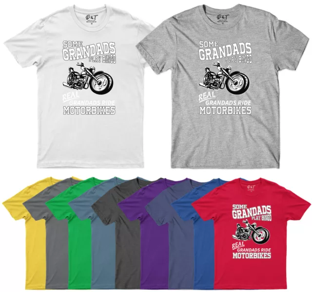 Motorbike Lovers Mens T Shirt Some Grandad Funny Father Day Biker Tee Top