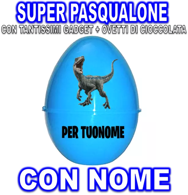 JURASSIC WORLD SUPER PASQUALONE SORPRESONE UOVO DI PASQUA CONTENITORE per bambin