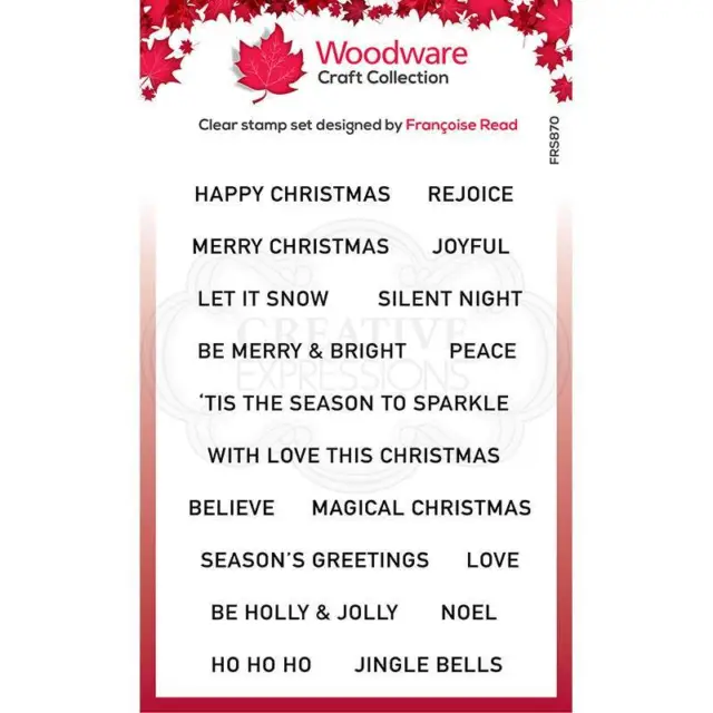 Holzwaren Weihnachten Sentiment Streifen 18-teilig klar Stempel Set Weihnachten Kartenherstellung