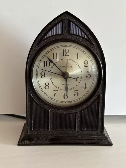 Art Deco Cathedral Bakelite Hammond Electric Clock - Tested and Works