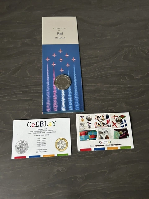 thumbnail interactive-video image 1 of 2025 Red Arrows 50p Fifty Pence Coin | Brilliant Uncirculated (BU) Pack – Charles III, In Stock Now 1 of 4