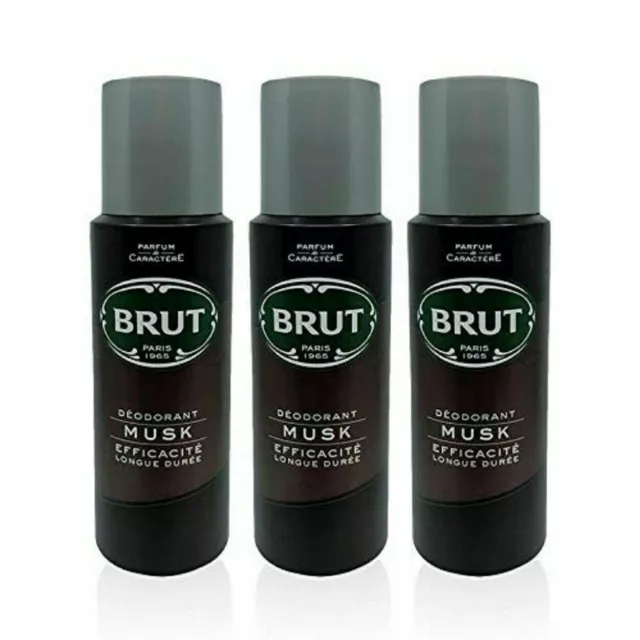 Brut Muschio a Lunga Durata Deodorante Per Uomo Confezione 3 200ml Ognuno